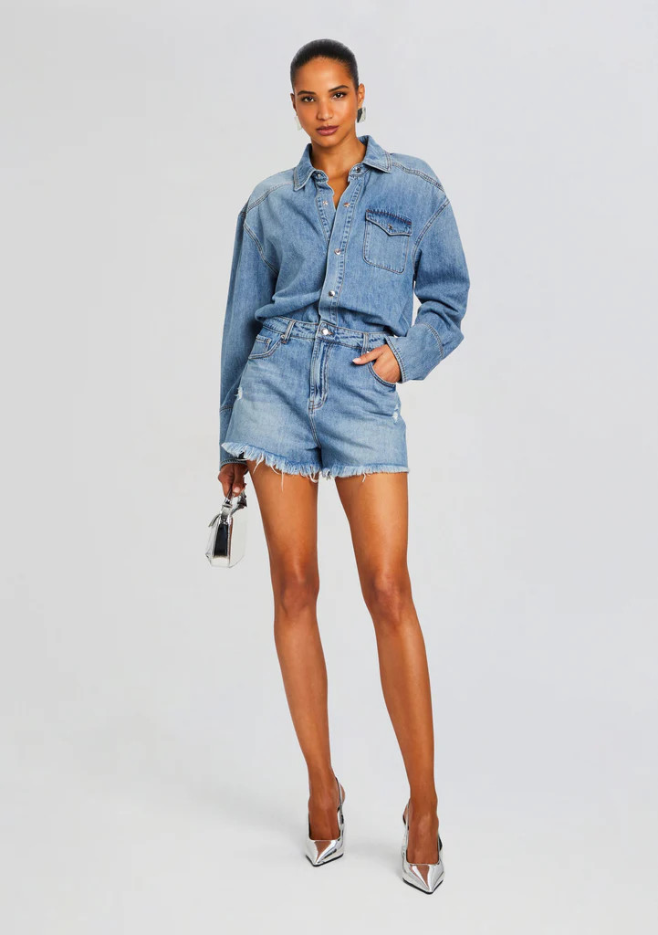 Annie Denim Romper | Retrofete