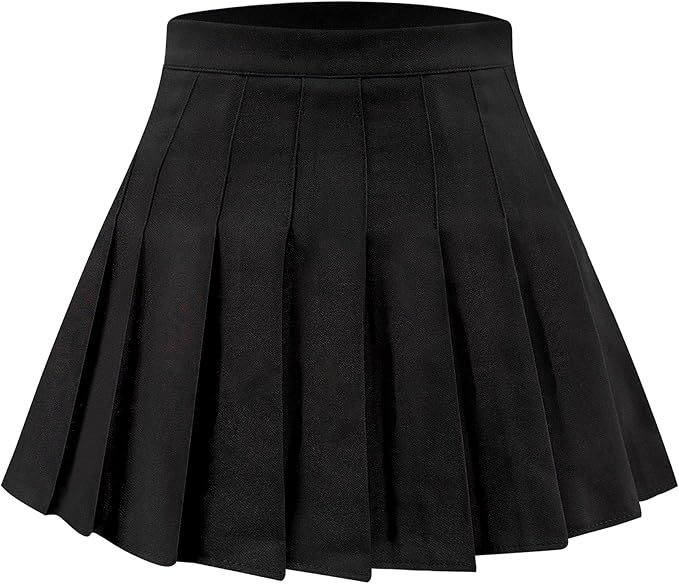 BQTQ Women's Girls Pleated Skirt High Waist Skirt Skater Tennis School Skirt | Amazon (US)