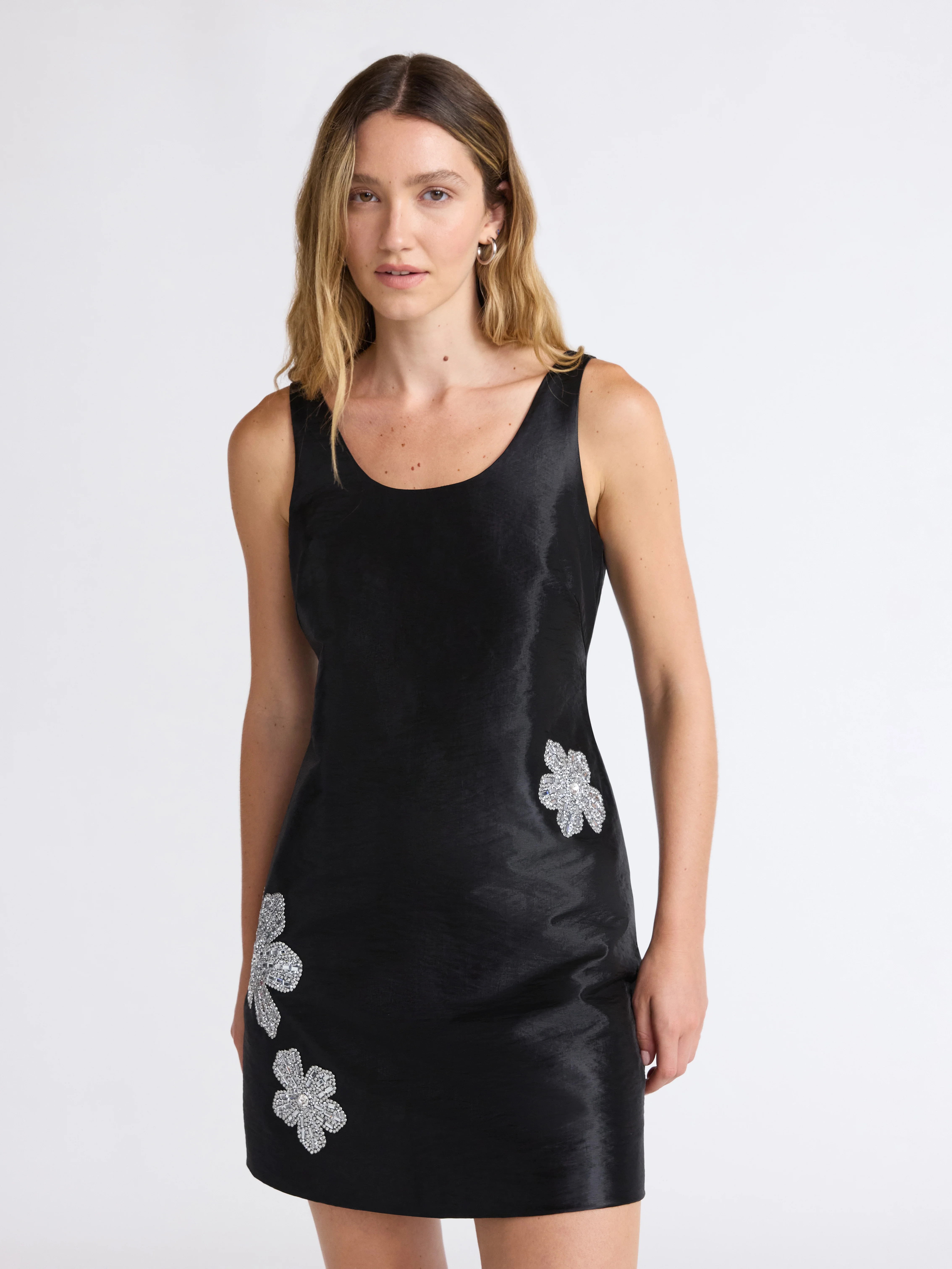 Scoop Women’s and Women’s Plus Embellished Taffeta Mini Dress, Sizes XS-4X | Walmart (US)