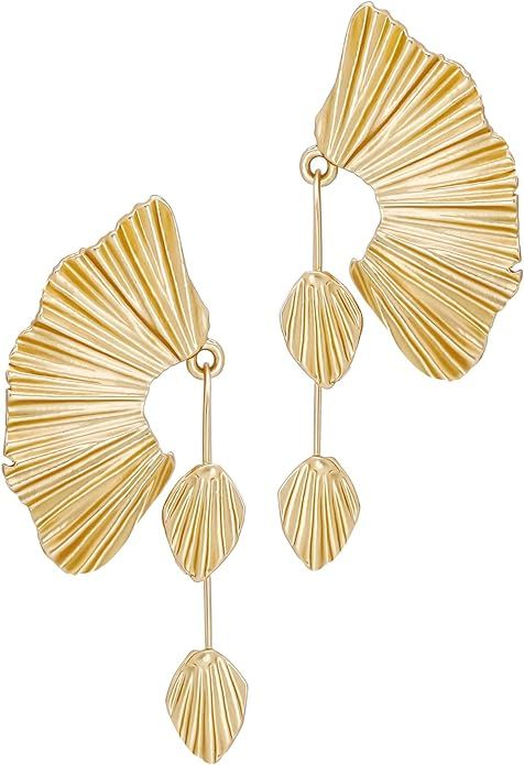 Statement Earrings for Women, Gold Dangle Earrings, Statement Earrings, Gold Statement Earrings,G... | Amazon (US)