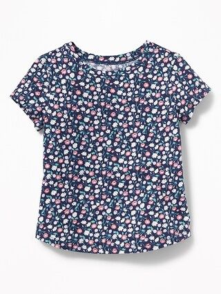 Old Navy Baby Printed Jersey Tee For Toddler Girls Blue Ditsy Floral Size 12-18 M | Old Navy US
