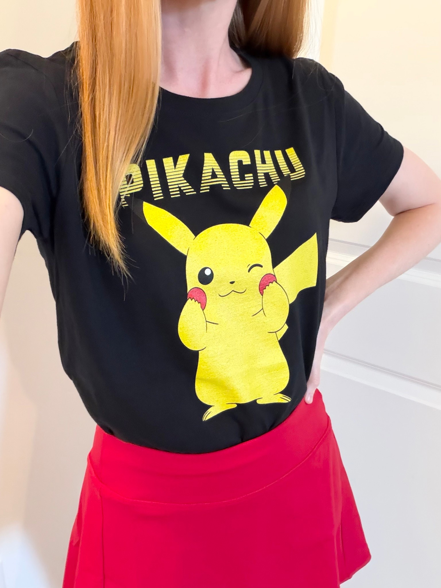 Pikachu skirt with a red skirt 💛❤️

#LTKgrwm #LTKootd