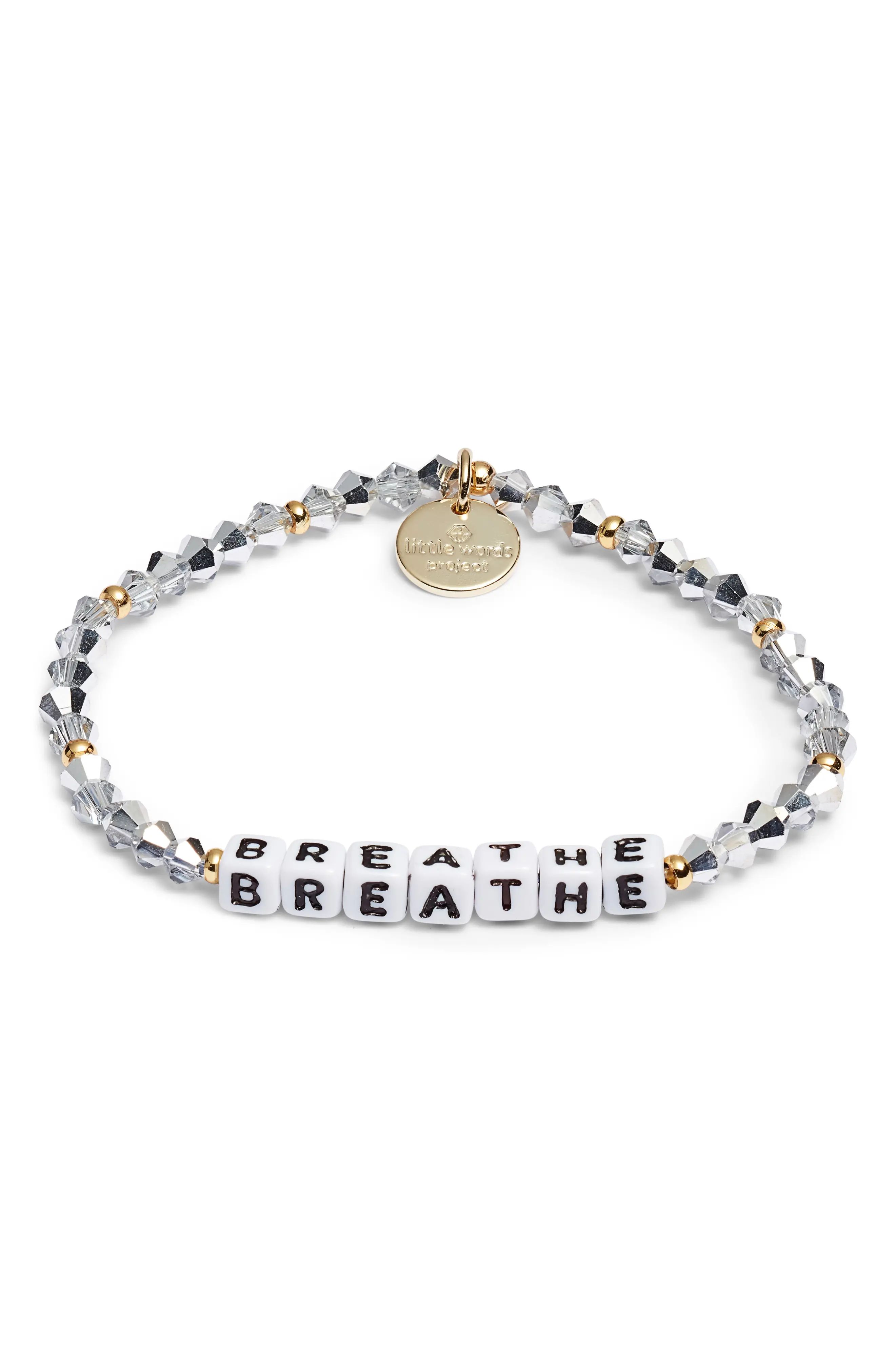 Women's Little Words Project Breathe Beaded Stretch Bracelet | Nordstrom