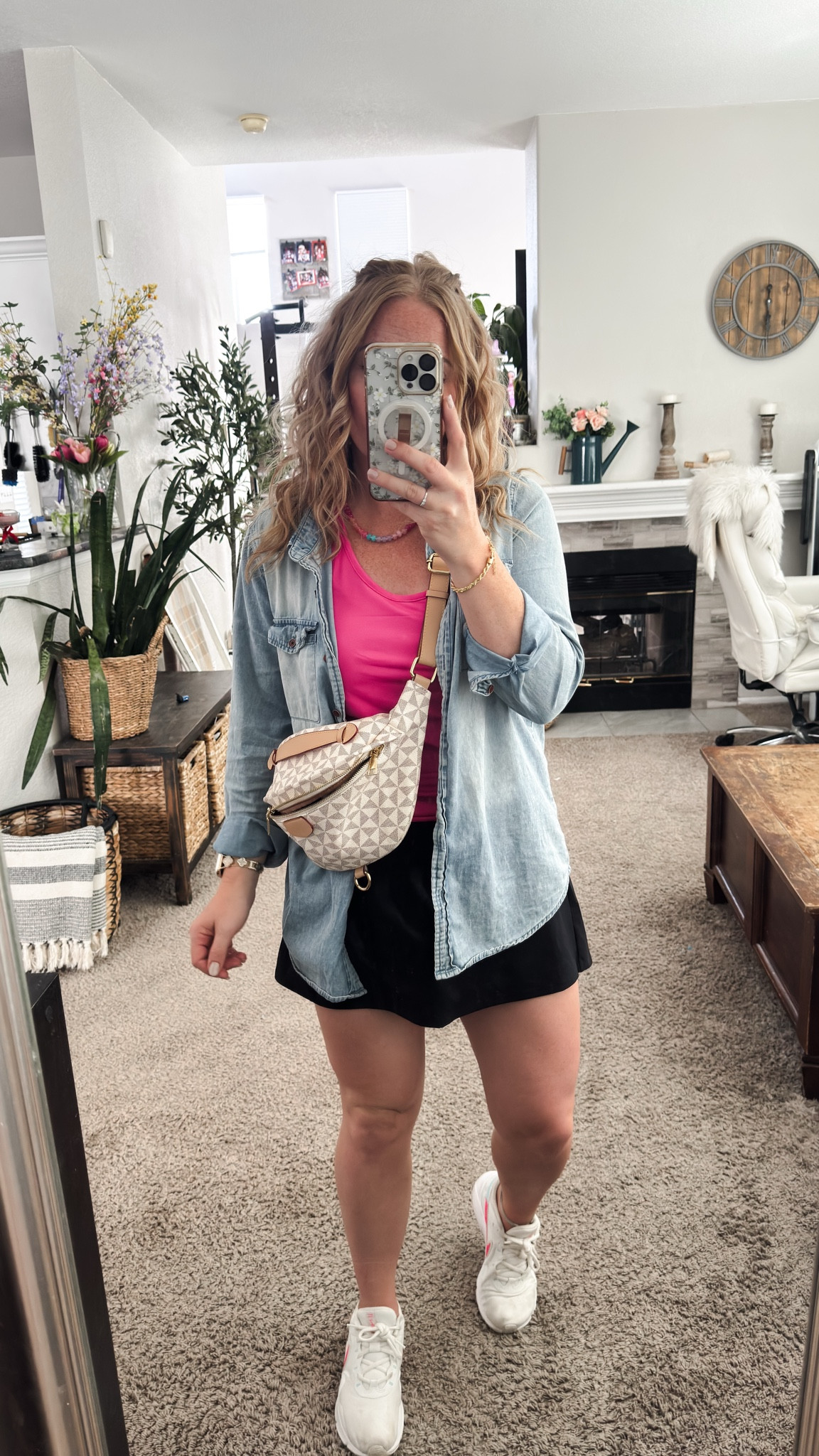 Black tennis skirt, pink tank top, chambray button down, sling bag, and sneakers. Everything fits tts









Amazon outfits every outfit inspo, outfit ideas, casual outfits amazon, amazon outfits every day, spring outfits 2026, summer outfits

#LTKootd #LTKPetite #LTKSaleAlert