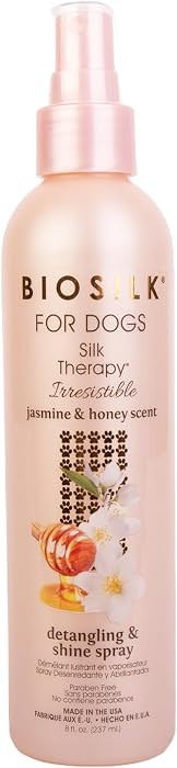 BioSilk Irresistible Detangling and Shine Dog Spray, Jasmine Honey, 8 Fl Oz | Amazon (US)