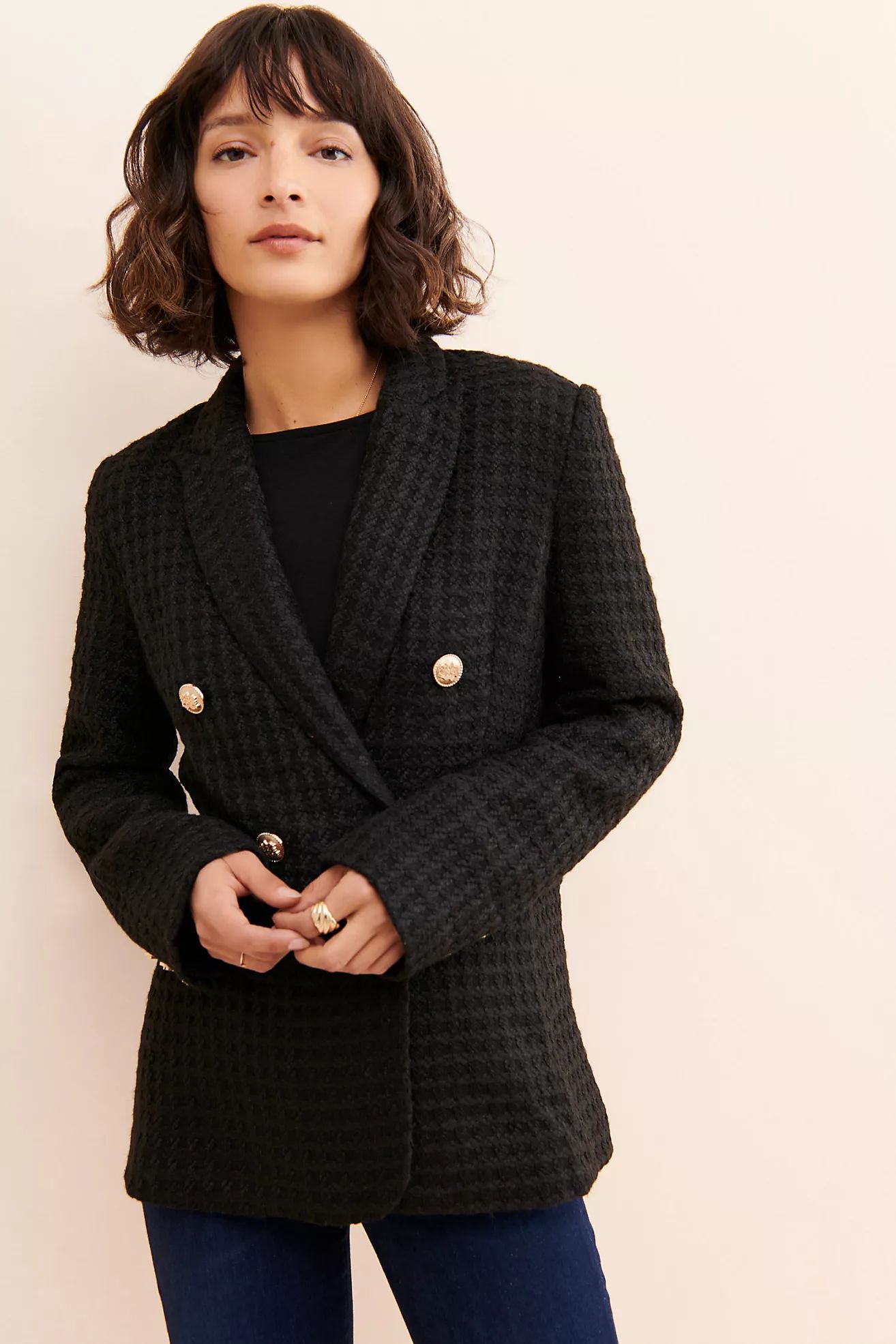 Charlotte London Elegant Tweed Blazer | Anthropologie (US)