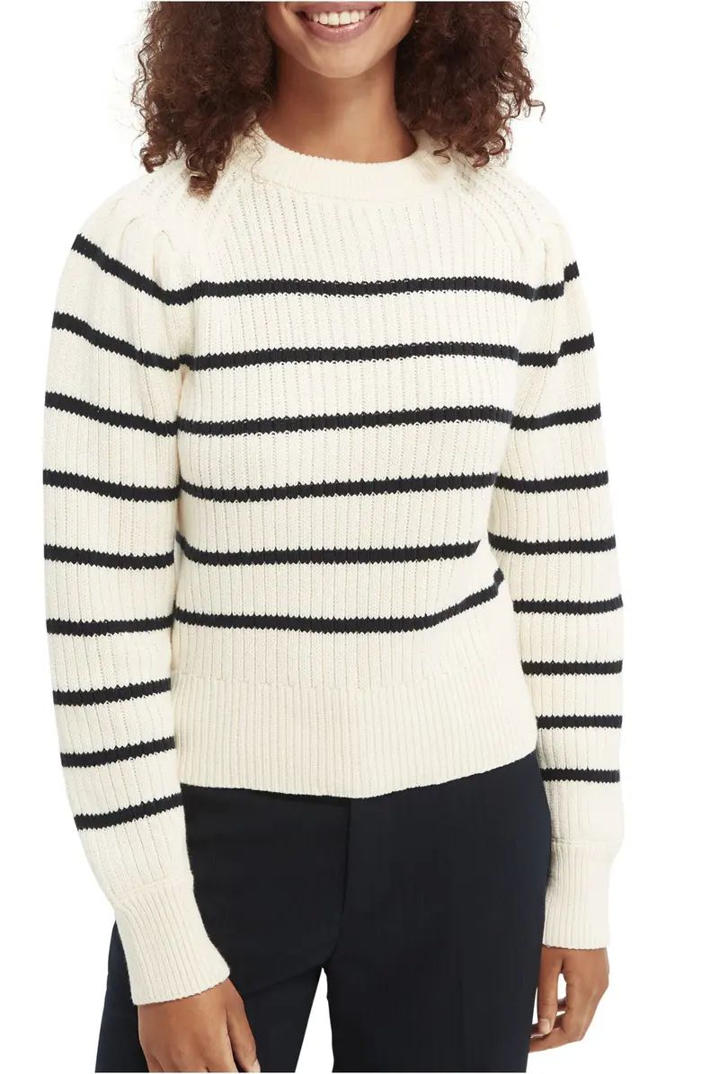 Rib Stripe Crewneck Sweater | Nordstrom