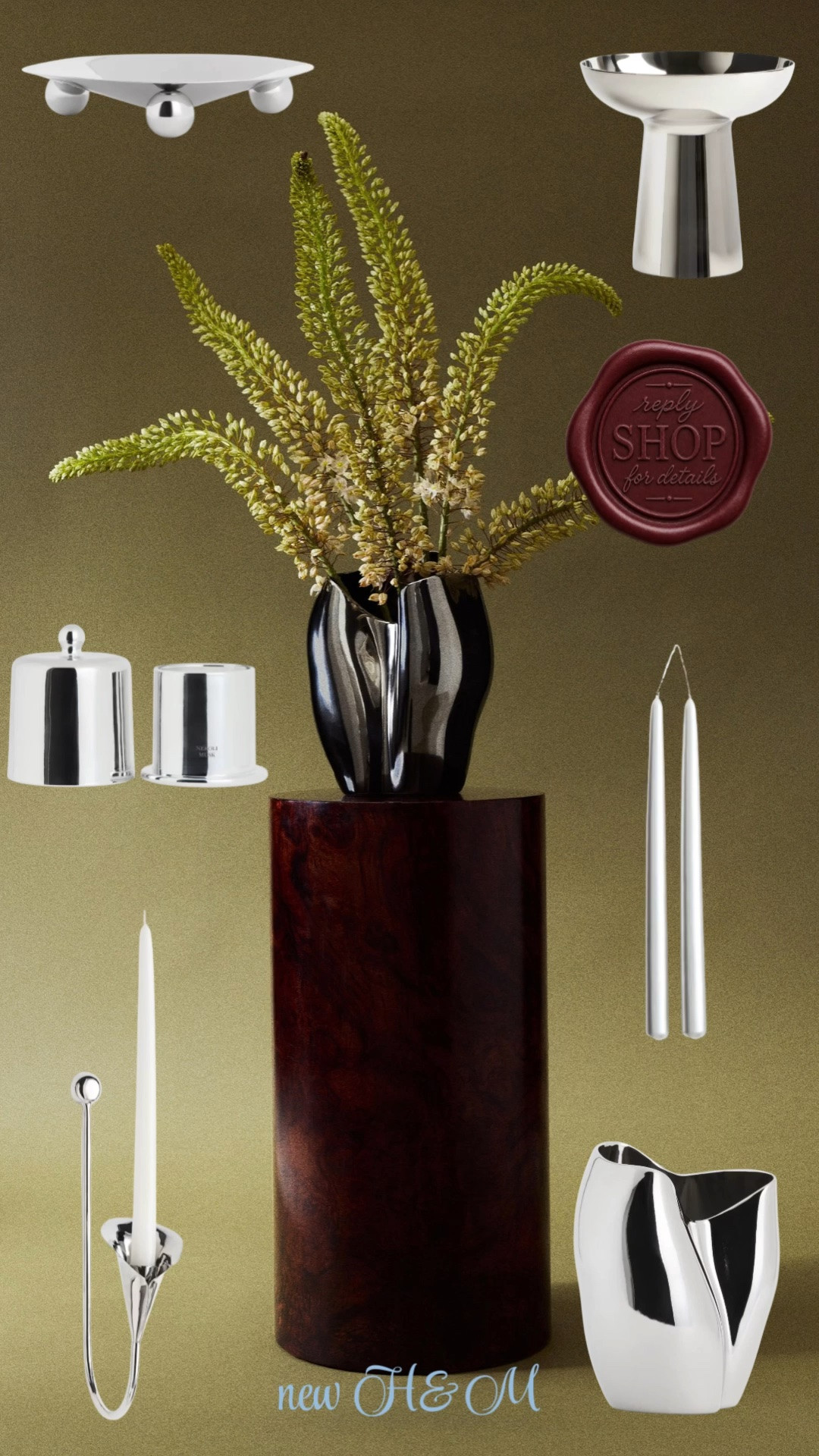 H&M chrome decor! This will be a big trend this holiday season! #meandmrjones

#LTKHome