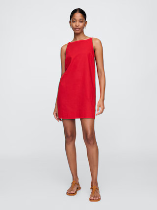 Linen-Blend Apron Mini Dress | Gap Factory