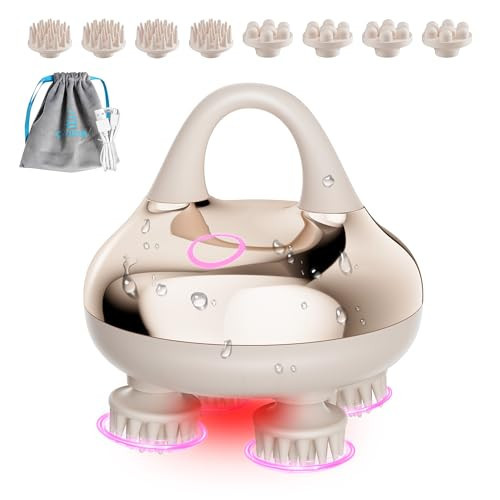 COMFIER Head Massager Scalp,Scalp Massager Hair Growth with 3 kneading Modes,Waterproof Head Massager with 8 Claws for Deep Cleansing,Head Scratcher,Body Massager for Stress Relief, Cat Massager | Amazon (US)