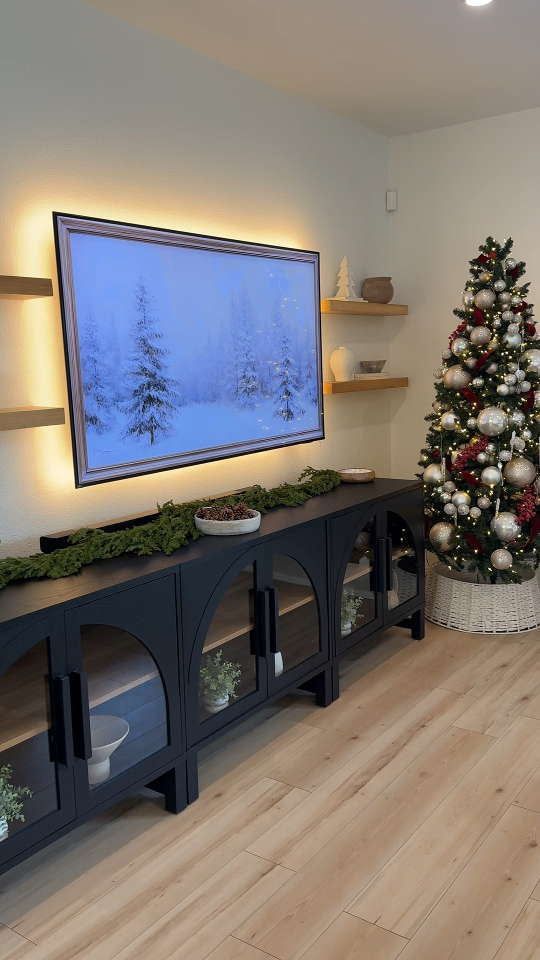 Christmas living room decor is done! 

#LTKHoliday #LTKSeasonal #LTKHome