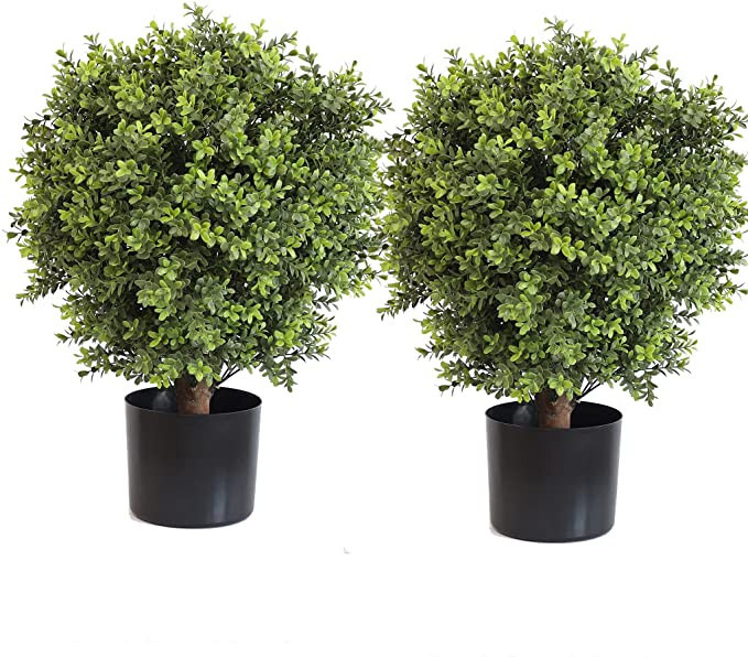 Artificial plants,artificial plants outdoor,topiary trees artificial outdoor 2 pack,Home Decor fo... | Amazon (US)