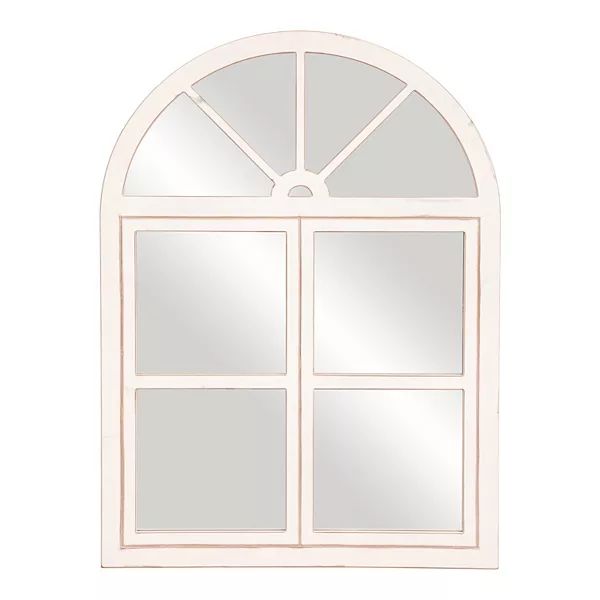 Patton Rustic White Farmhouse Arch Windowpane Wall Mirror | Kohl's