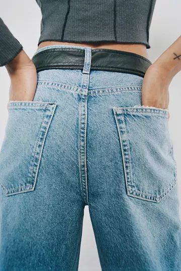 BDG High-Waisted Baggy Jean – Destroyed Medium Wash | Urban Outfitters (US and RoW)