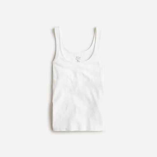 Perfect-fit shelf-bra tank top | J.Crew US