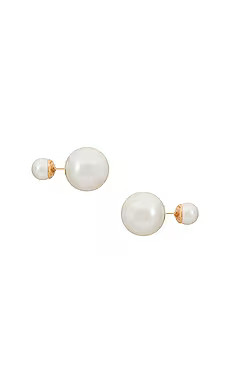 SHASHI Double Pearl Earrings in Gold from Revolve.com | Revolve Clothing (Global)