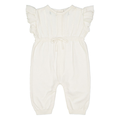 Flutter Sleeve Knit Longall Ivory or Pink | Feltman Brothers
