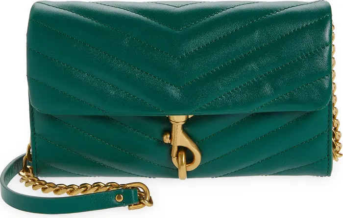 Edie Quilted Leather Wallet on a Chain | Nordstrom
