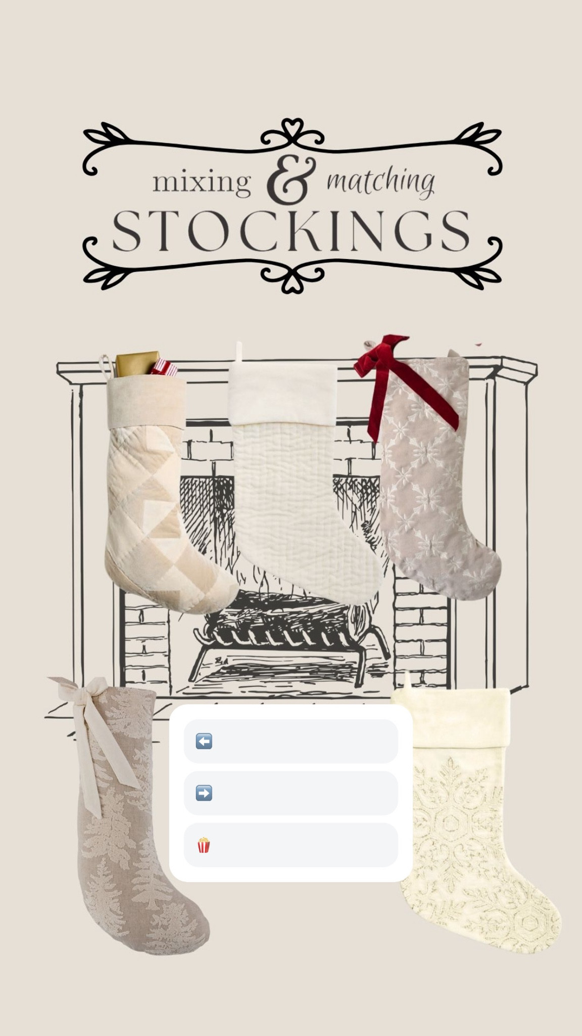 Mixing and matching stockings - winter whites 🤍✨