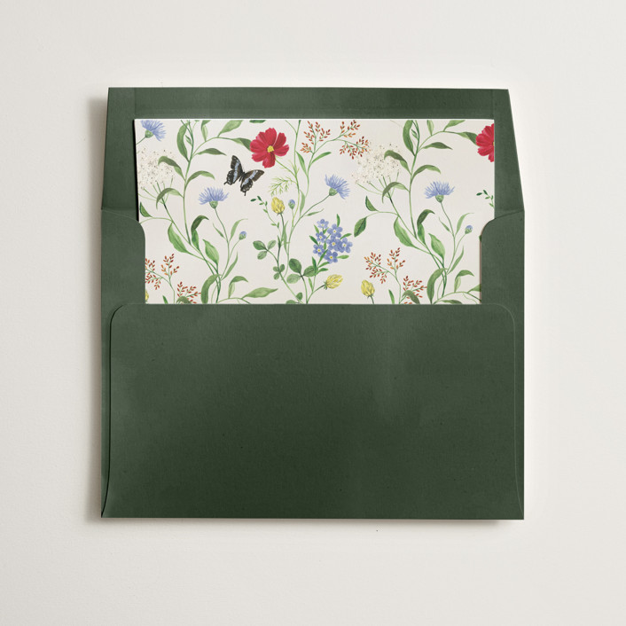 "Wild meadow" - Customizable Slip-in Envelope Liners in Beige by Sarah Knight. | Minted
