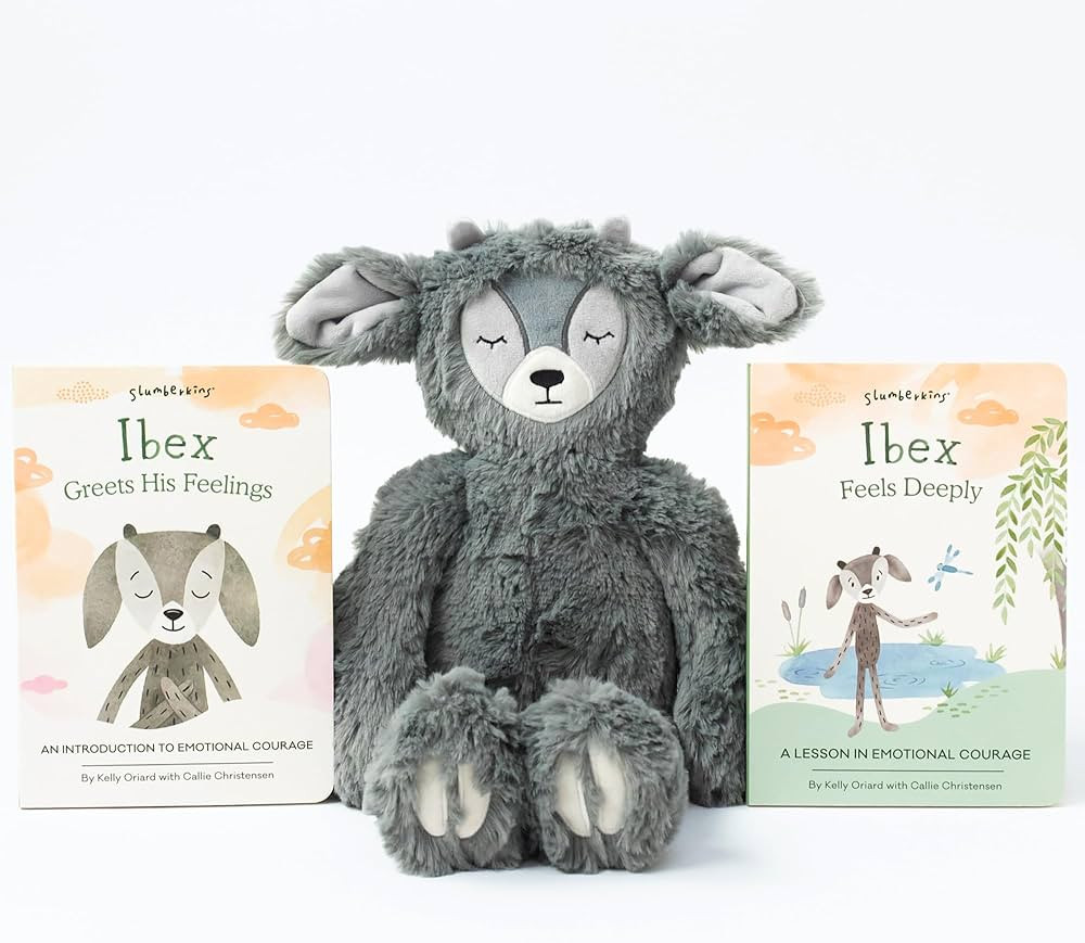 Slumberkins 14" Ibex Kin & 2 Board Books Complete Set Bundle | Promotes Emotional Courage, Resili... | Amazon (US)
