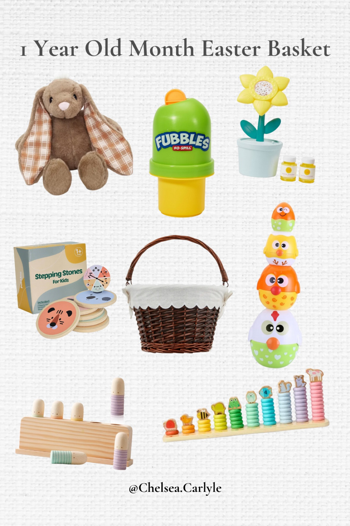 Easter basket ideas for a 1 year old 🐣

| affordable Easter basket | Easter basket for 1 year old | toddler Easter basket ideas | baby Easter | spring toys | toys for 12 month old | wooden toys |