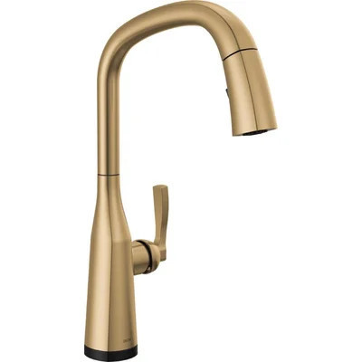 Stryke Pull Down Touch Single Handle Kitchen Faucet with Touch2O Technology and With Accessories | Wayfair North America