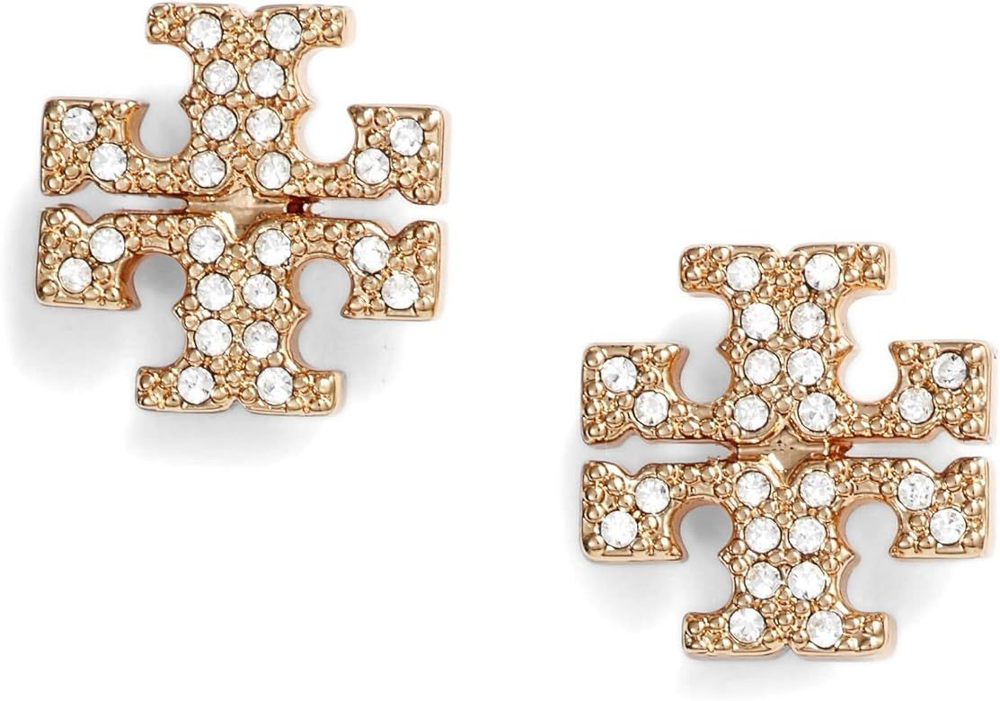 Tory Burch Women's Cystal Stud Logo Earrings Gold | Amazon (CA)