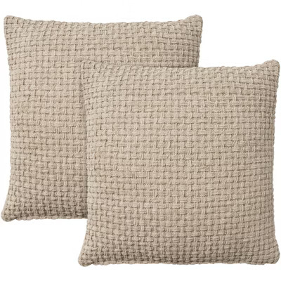 Mina Victory Lifestyle Woven Chenille 18" x 18" Set of 2 Indoor Throw Pillow | Target