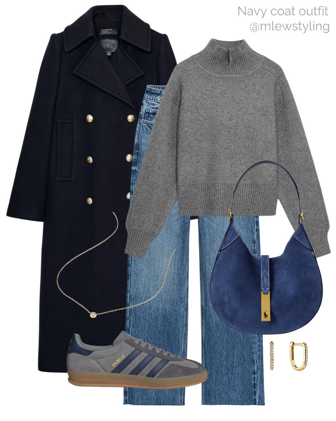 Elevated everyday outfit with navy blue 💙

Tags: fall outfit, winter look, navy wool coat, new in Zara, straight leg jeans, grey turtleneck sweater, grey adidas sneakers, polo Ralph Lauren blue suede bag, neutral aesthetic, capsule wardrobe 

#LTKootd #LTKWorkwear #LTKFindsUnder100