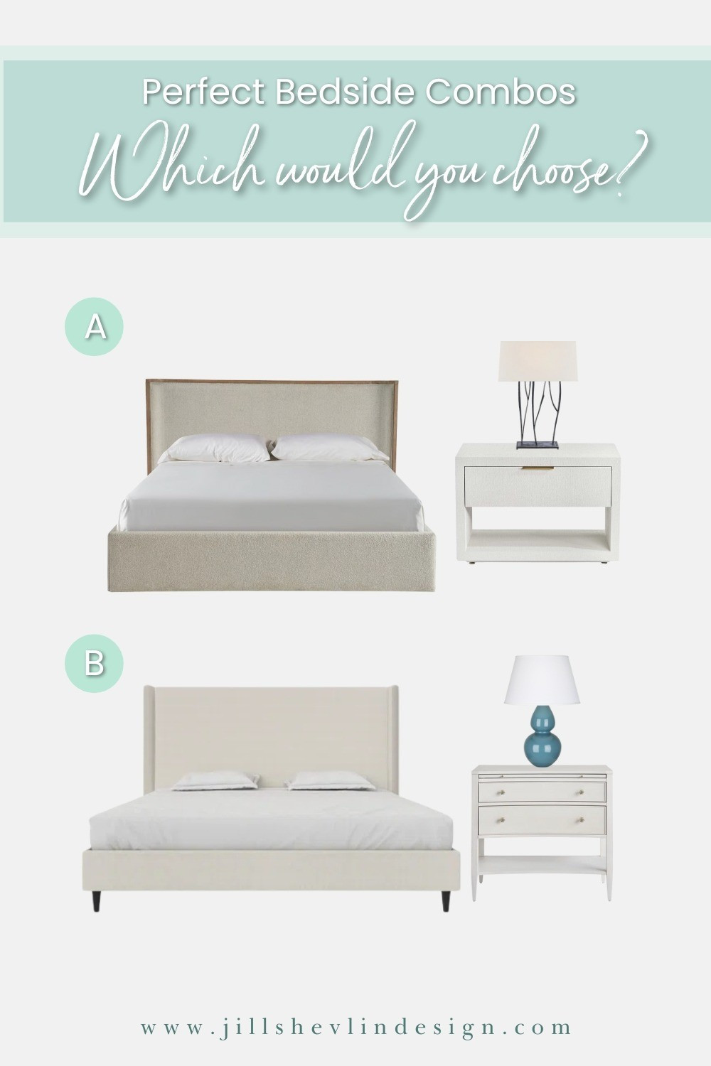 Perfect Bedside Combos 🛏️✨Styled to inspire — from classic to coastal, these nightstand + lamp pairings are everything. Which one fits your vibe?💡 Tap to shop – all products linked via LTK🔗 Affiliate links includedPoll:🅰️ Combo 1🅱️ Combo 2#BedsideStyle #NightstandGoals #LampLove #BedroomInspo #LTKHome #LTKFamily #LTKFinds #JillShevlinDesign

#LTKHome #LTKStyleTip #LTKFamily