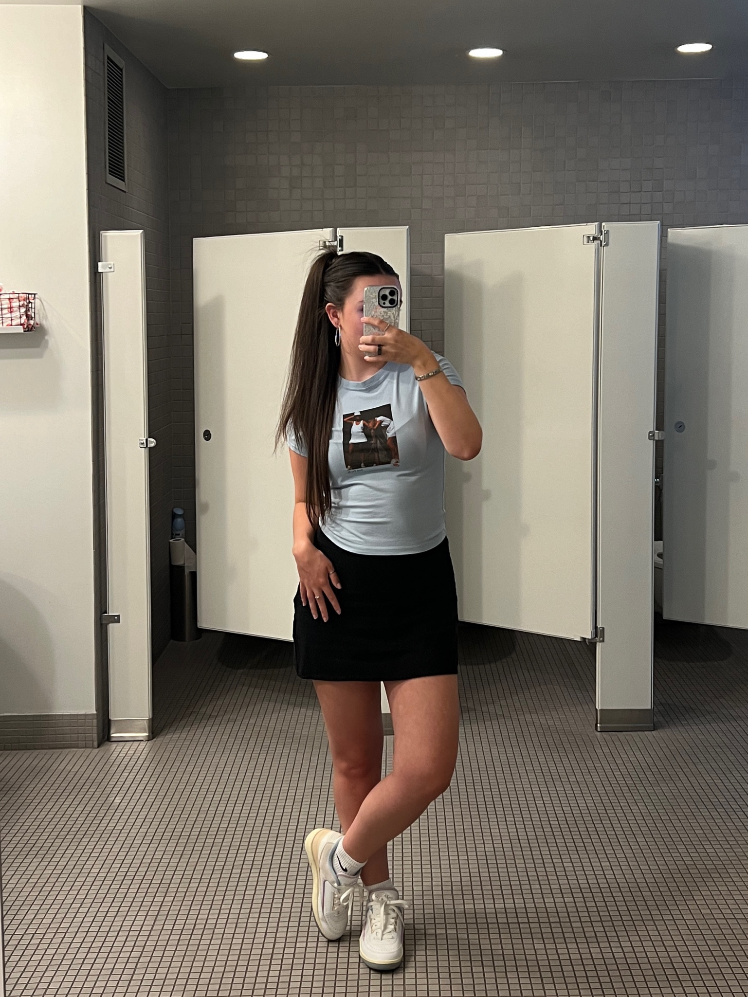 Nike slim fit tee, black mini skirt, Jordan 2 retro low

#LTKSeasonal #LTKBacktoSchool #LTKFitness