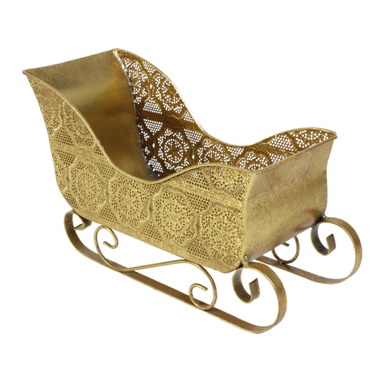 Gatuida Christmas Santa Sleigh Candy Bowl Decorative Iron Table Centerpiece for Fireplace Mantel ... | Amazon (UK)