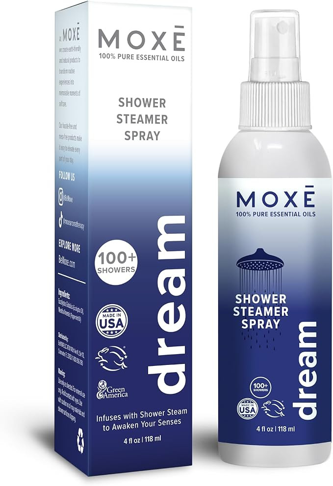 MOXE Shower Mist, Spa Steam Spray, Certified Natural Essential Oils, Aromatherapy, Tension Relief... | Amazon (US)