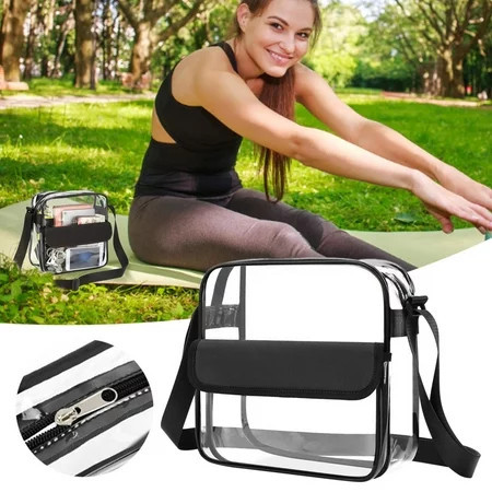 Giyblacko Home Textile StorageClear Crossbody Purse Bag Clear Bag Stadium Approved Inner Pocket For Concerts Festivals Sports Events | Walmart (US)