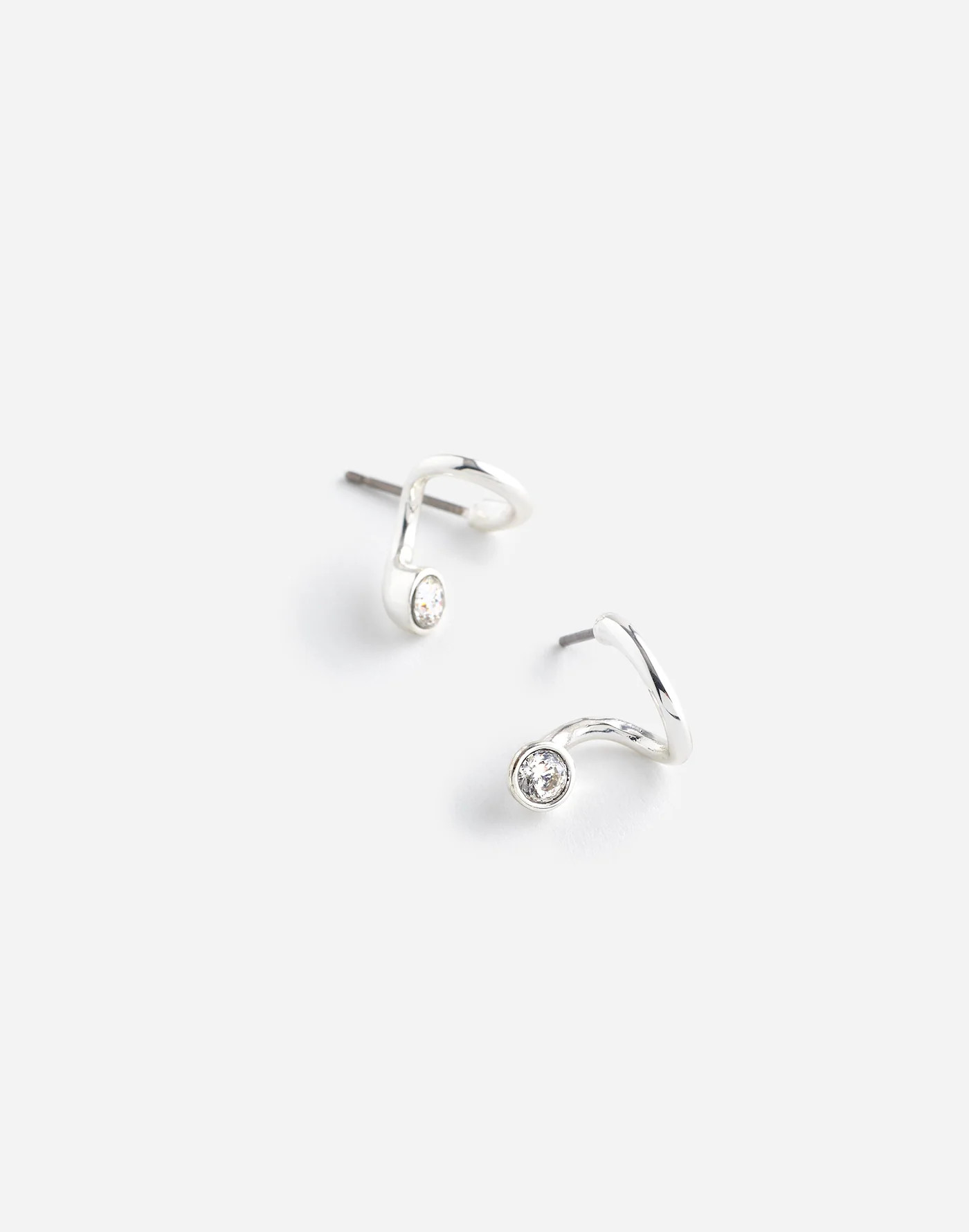 Floating Crystal Huggie Hoop Earrings | Madewell | Madewell