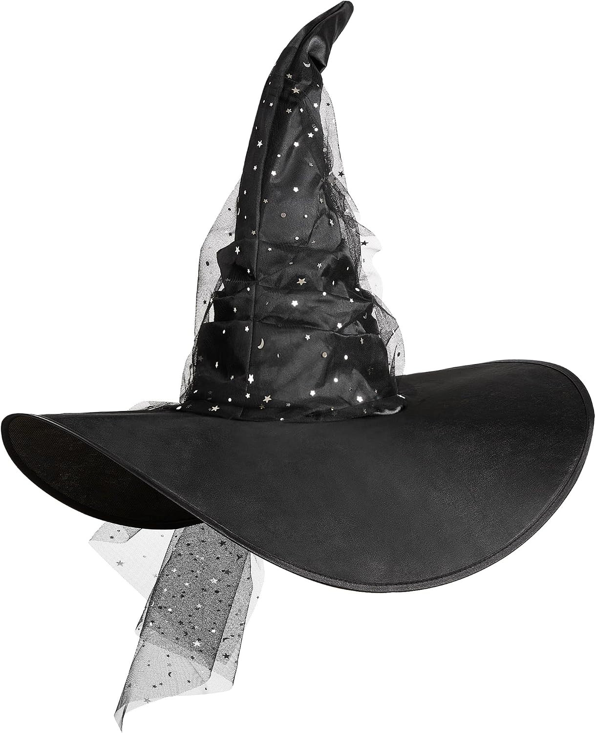Playful cat Witch Hat for Women, Black，Halloween Costume Hat | Amazon (US)