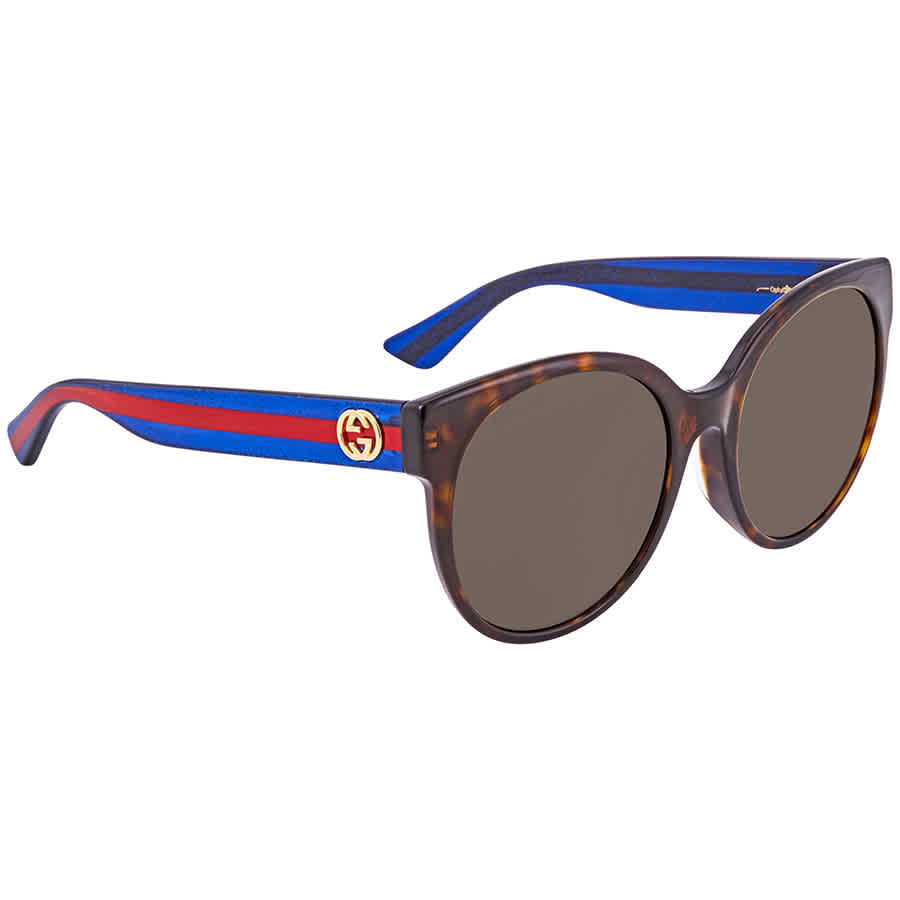 Gucci Brown Round Ladies Sunglasses GG0035SA 003 56 | Jomashop.com & JomaDeals.com