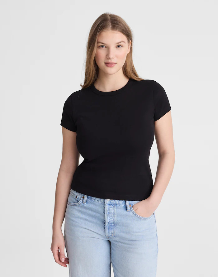 The '90s Crewneck Tee in Compact Cotton | Madewell