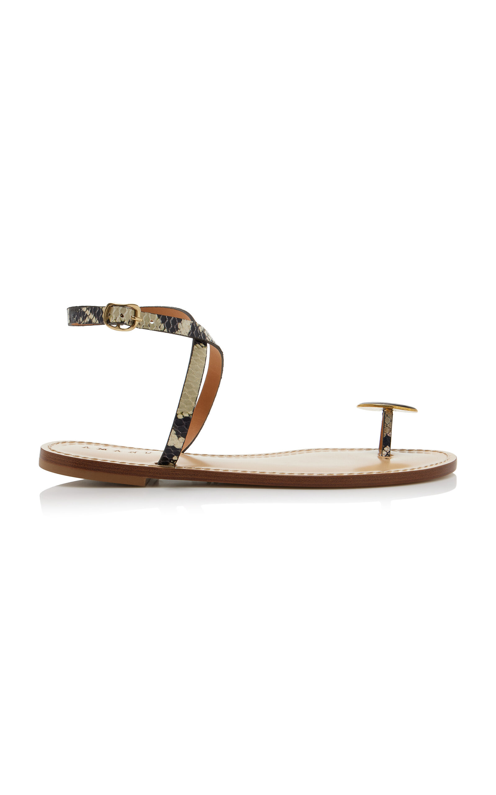 The Kigali Python-Effect Leather Sandals | Moda Operandi (Global)