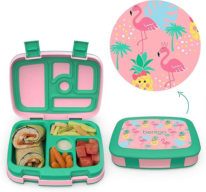 Bentgo Kids Prints Leak-Proof, 5-Compartment Bento-Style Kids Lunch Box - Ideal Portion Sizes for... | Amazon (US)