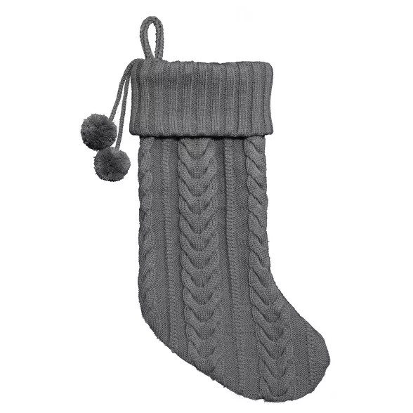 Cable Knit Christmas Stocking Gray - Wondershop™ | Target