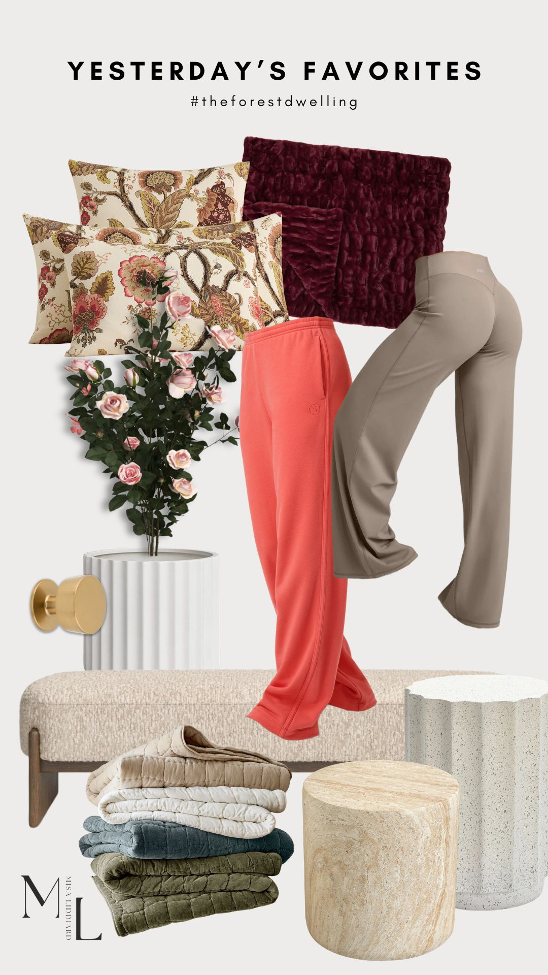 Yesterday's faves! Lola Blankets are the best. They make great gifts and come in so many different colors and sizes. The Bright Coral straight leg sweats are so fun for spring. I currently have the Gianna Floral bedding in the primary bedroom. Topped with the Cozy Cloud Quilt for a mix of texture. 

 

#LTKdayinmylife #LTKSeasonal #LTKHome