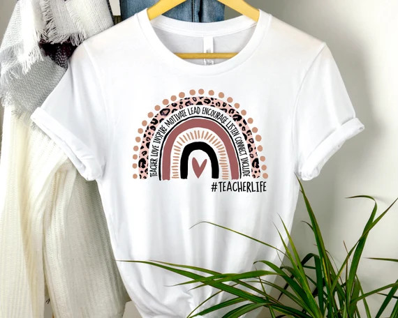 Teachers Life Rainbow Teaching Kindergarten Teacher Tee | Etsy | Etsy (US)
