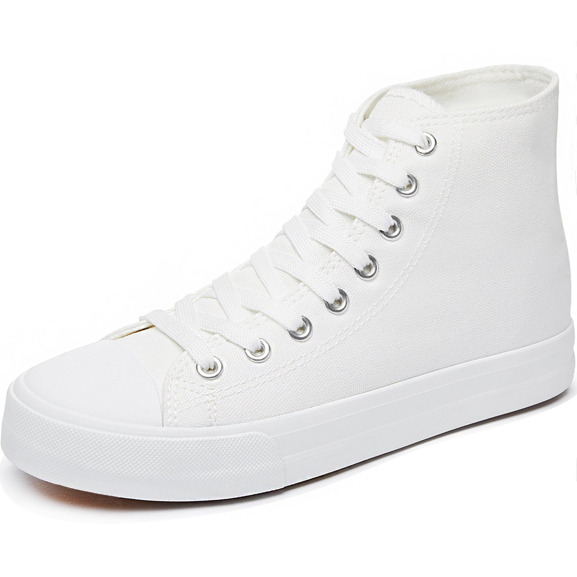 AOMAIS Women's High Top Sneakers Fashion Lace-Up Canvas Casual Shoes Comfortable Walking Shoes (O... | Walmart (US)