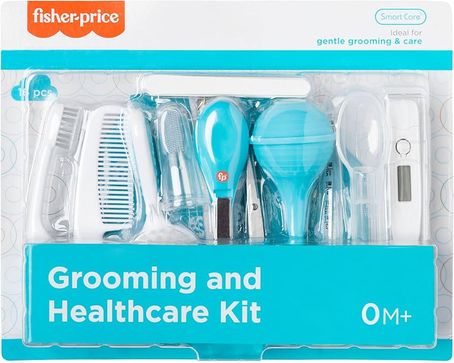 Fisher-Price 16-Piece Baby Grooming & Healthcare Kit, Newborn Essentials Gift Set, Baby Care Kit | Amazon (US)