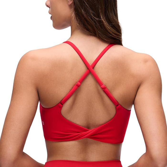 CRZ YOGA Womens Butterluxe Twist Cross Back Sports Bras Adjustable Spaghetti Straps U Neck Yoga A... | Amazon (UK)