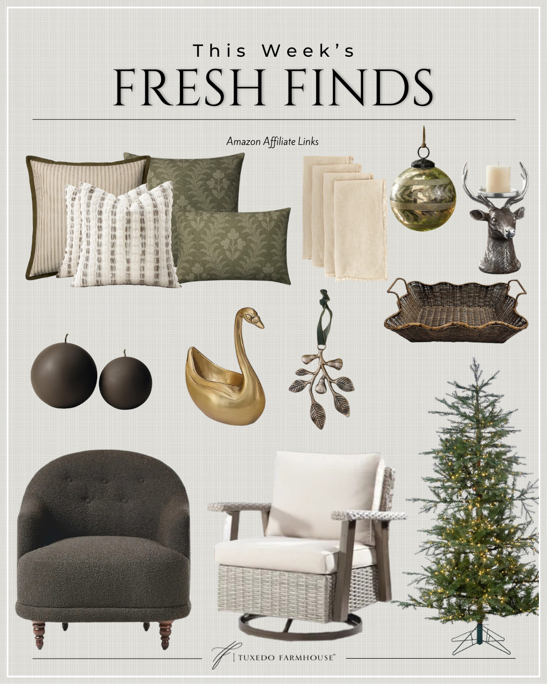 This week’s fresh finds are so good! 🤎 I’m loving the mix of cozy pillows, rich olive tones, woven texture, sculptural accents and a few early holiday finds. So many pretty pieces to warm up your home now and carry right into the Christmas season!

#LTKHome #LTKSeasonal #LTKStyleTip #AmazonHome #HomeDecorFinds #CozyHome #HolidayDecor #FallDecor 

 #LTKSeasonal #LTKHome #LTKSaleAlert