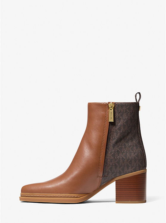 Lex Leather and Signature Logo Boot | Michael Kors US