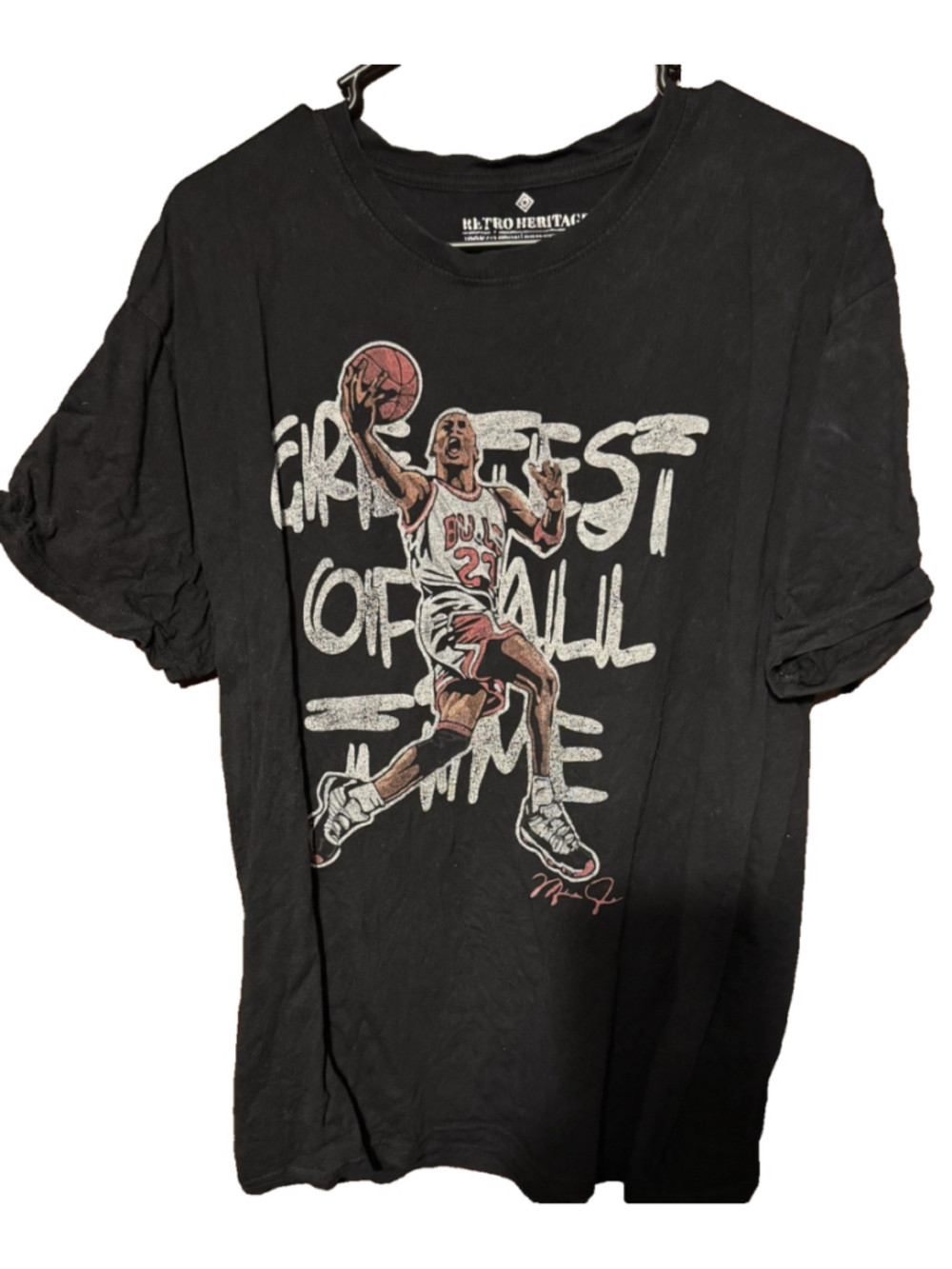 Chicago Bulls Micheal Jordan GOAT T-Shirt Men\u2019s XL Black | Poshmark